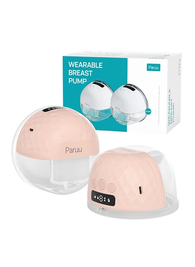 Paruu مضخة ثدي كهربائية مزدوجة يمكن ارتداؤها بدون استخدام اليدين مع 4 أوضاع و9 مستويات و4 أحجام - Image 1