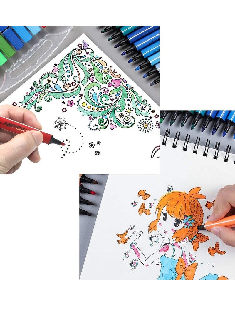 SKYGLORY 36 Colors Washable Kids Colour Pens Watercolour Marker Pens for Children Drawing Doodling Art Supplies Everyday Use - Image 5