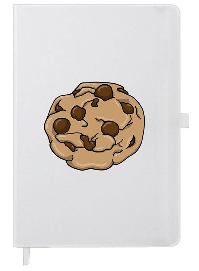 Theodor Designer A5 Thick White Hardcover Notebook Cookie - Image 1