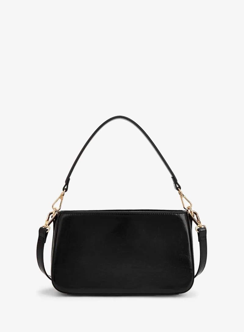 Celeste BLACK Logo Detail Crossbody Bag With Detachable Strap for Women | Best Price UAE