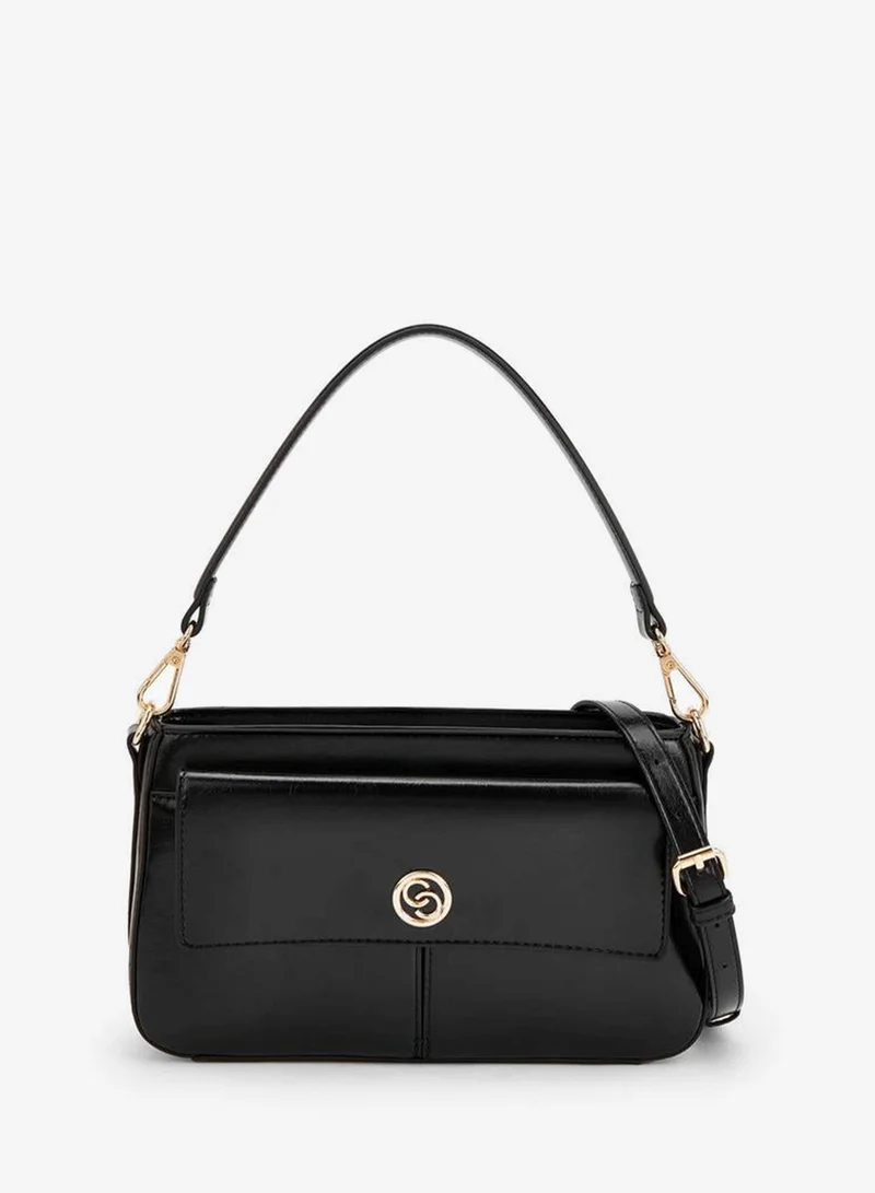 Logo Detail Crossbody Bag With Detachable Strap