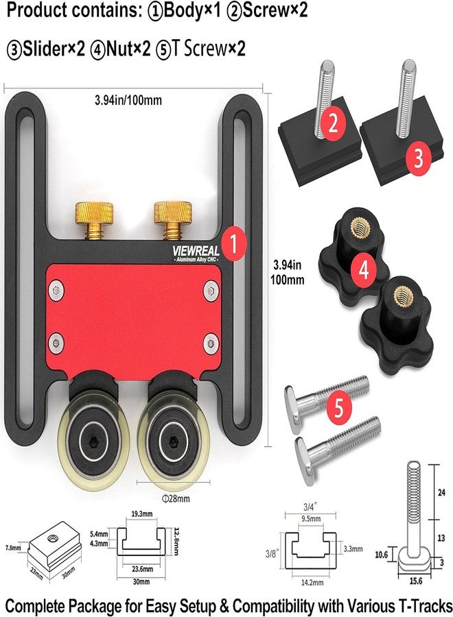 ViewReal Versatile Bearing Roller Featherboards for Table Saw and Router Table Fence: Precise Cutting and Enhanced Safety with Featherboards for Table Saw Accessories - Image 3