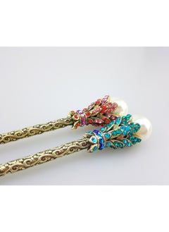 Yueton yueton?Pack of 2 Rhinestone Pearl Hair Stick Vintage Hair Chopsticks Hairpin Chignon Pin  - Image 2