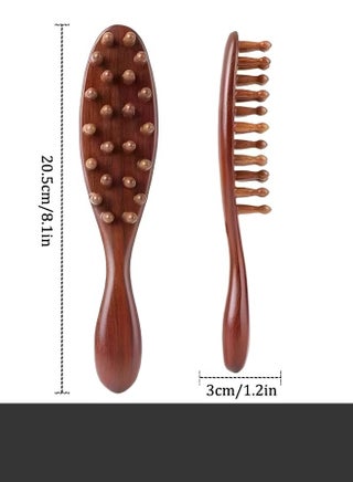 Wooden scalp massage comb – detangles hair and improves blood circulation - R72 - view 2