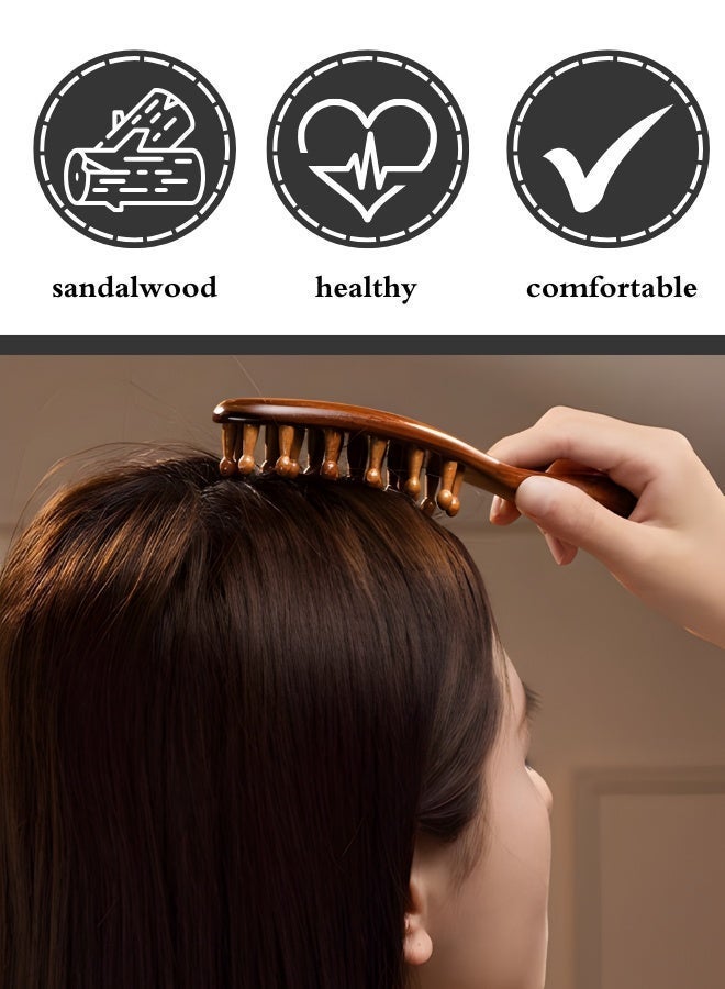 TRENZ Wooden scalp massage comb – detangles hair and improves blood circulation - R72 - Image 3