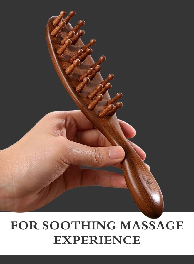 TRENZ Wooden scalp massage comb – detangles hair and improves blood circulation - R72 - Image 4