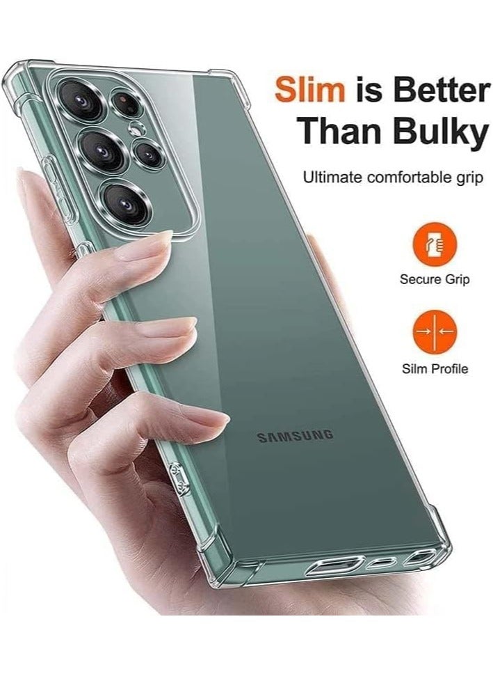 Samsung Galaxy S25 Ultra 5G Transparent TPU Case – Soft, Shock-Absorbent, Reinforced Bumper Corners, Clear Protective Cover for S25 Ultra 5G - Image 3
