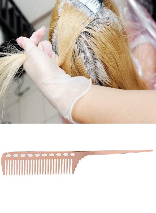Simlug Rat Tail Hair Comb Hair Comb Aluminum Metal Comb Salon Tools Fashionable Straight Hair Comb Personal Use Professional Use Men Women(Rose gold) - Image 5
