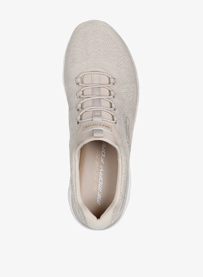 سكيتشرز Womens Textured Sports Shoes with Lace-Up Closure - SUMMITS
