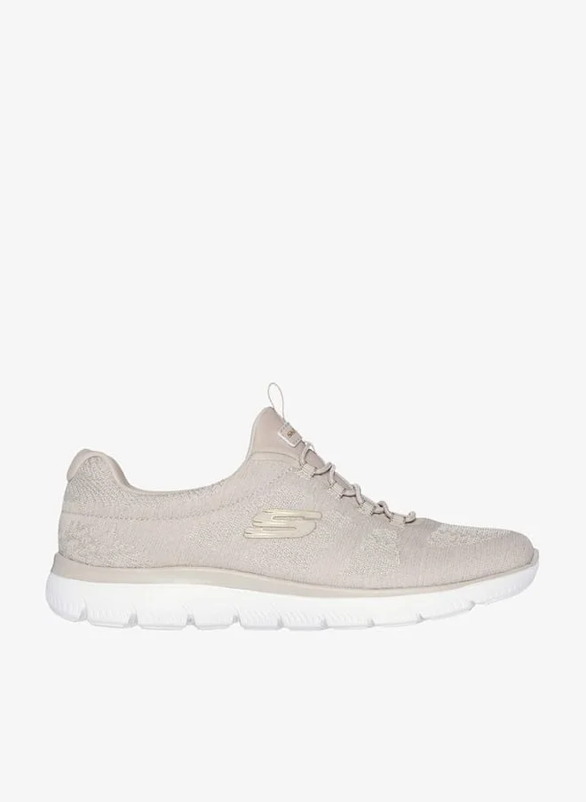 سكيتشرز Womens Textured Sports Shoes with Lace-Up Closure - SUMMITS