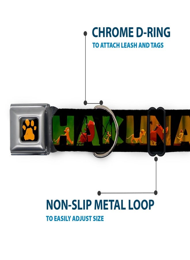 Buckle Down Buckle-Down Dog Collar Seatbelt Buckle Hakuna Matata Black Lion King Scenes 11 to 17 Inches 1.0 Inch Wide - Image 5