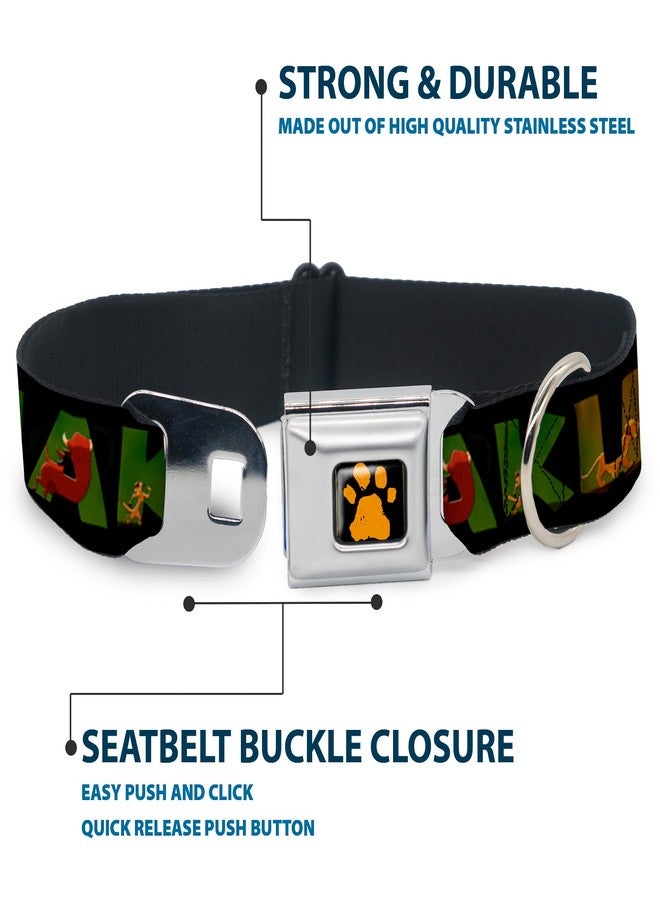 Buckle Down Buckle-Down Dog Collar Seatbelt Buckle Hakuna Matata Black Lion King Scenes 11 to 17 Inches 1.0 Inch Wide - Image 4