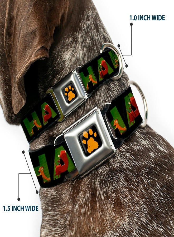 Buckle Down Buckle-Down Dog Collar Seatbelt Buckle Hakuna Matata Black Lion King Scenes 11 to 17 Inches 1.0 Inch Wide - Image 2