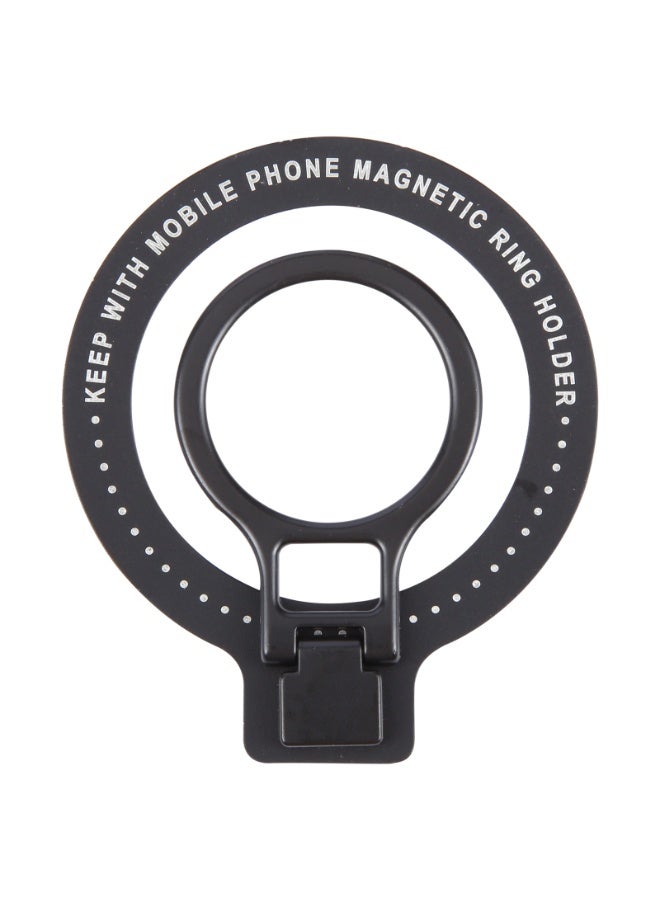 هيدج حامل هاتف مغناطيسي حلقي وحامل MagSafe، حامل هاتف محمول فائق النحافة من سبائك الزنك، قابل للدوران 360 درجة، متوافق مع هواتف MagSafe وحافظاتها، أسود اللون - Image 1