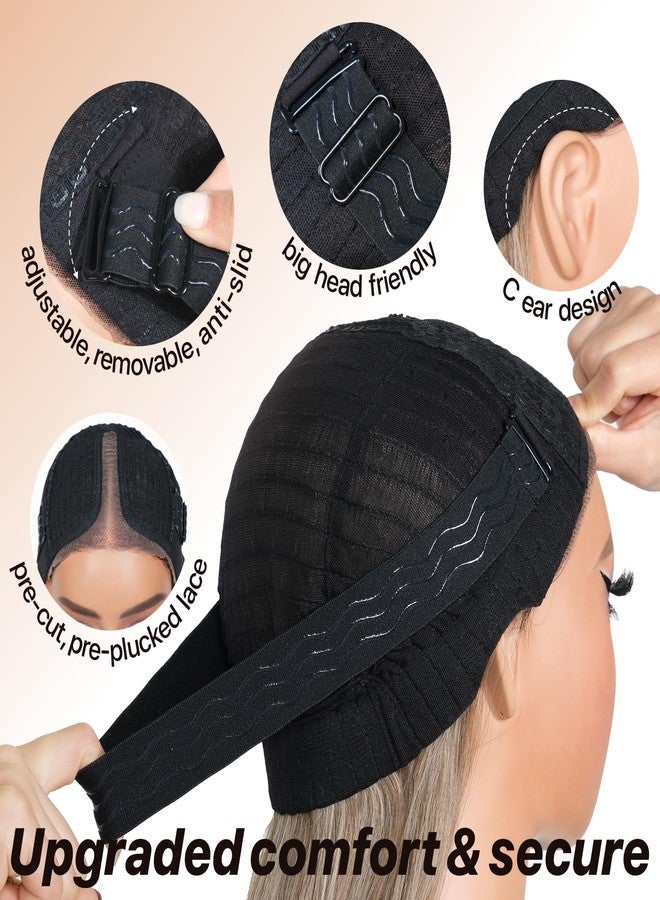 Brownbomb Ombre Orange Black Wear and Go Glueless Wigs Pre Plucked Pre Cut for Beginners Synthetic Lace Front Wigs With Bangs Long Straight layered Wigs HD Lace 26 Inch 3 Seconds to Wear for Beginners - Image 5