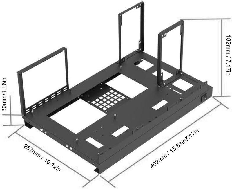 Sorandy Open Frame Computer Case, Powerful Cooling Steel Plate Computer Motherboard Case Rack with Handle, PC Open Frame for Various ATX M ATX ITX - Image 4