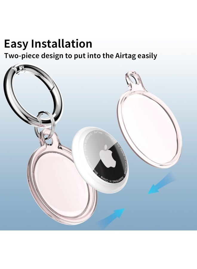 4 Pack AirTag Holder Case with Keychain Silicone Shockproof for Apple AirTag Item Tag Finders AirTag TrackerTags Accessories Anti Lost Protective Case for Pets Package Luggage Waterproof - Image 4