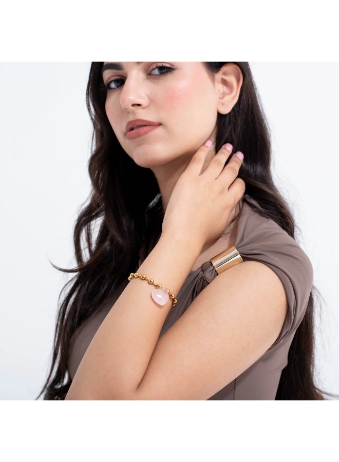 Elegant Rose Gold-Plated Women’s Bracelet – Minimalist Fashion Jewelry for Daily Wear & Special Occasions  - Image 5