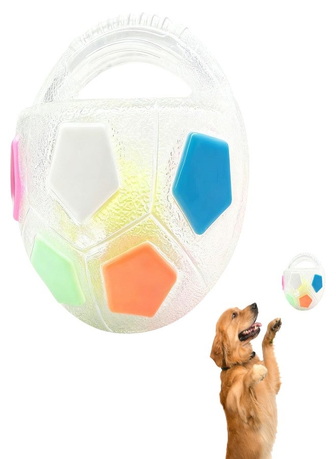 Dog Calming Ball with Handle, Interactive Ball for Pet Dogs Playing, Built-in Yellow Tennis Balls and Squeaky Sound for Small Medium Large Dogs (Clear with Tennis Balls Inside) - Image 1