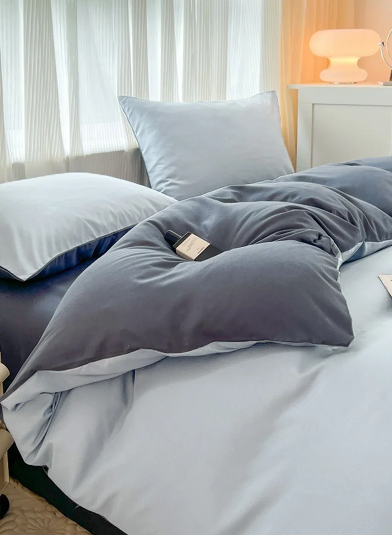Sharpdo 4-Piece Set Bedding Modal Quilt Cover Set with 1 Quilt Cover 1 Sheet and 2 Pillowcases (220*240cm)