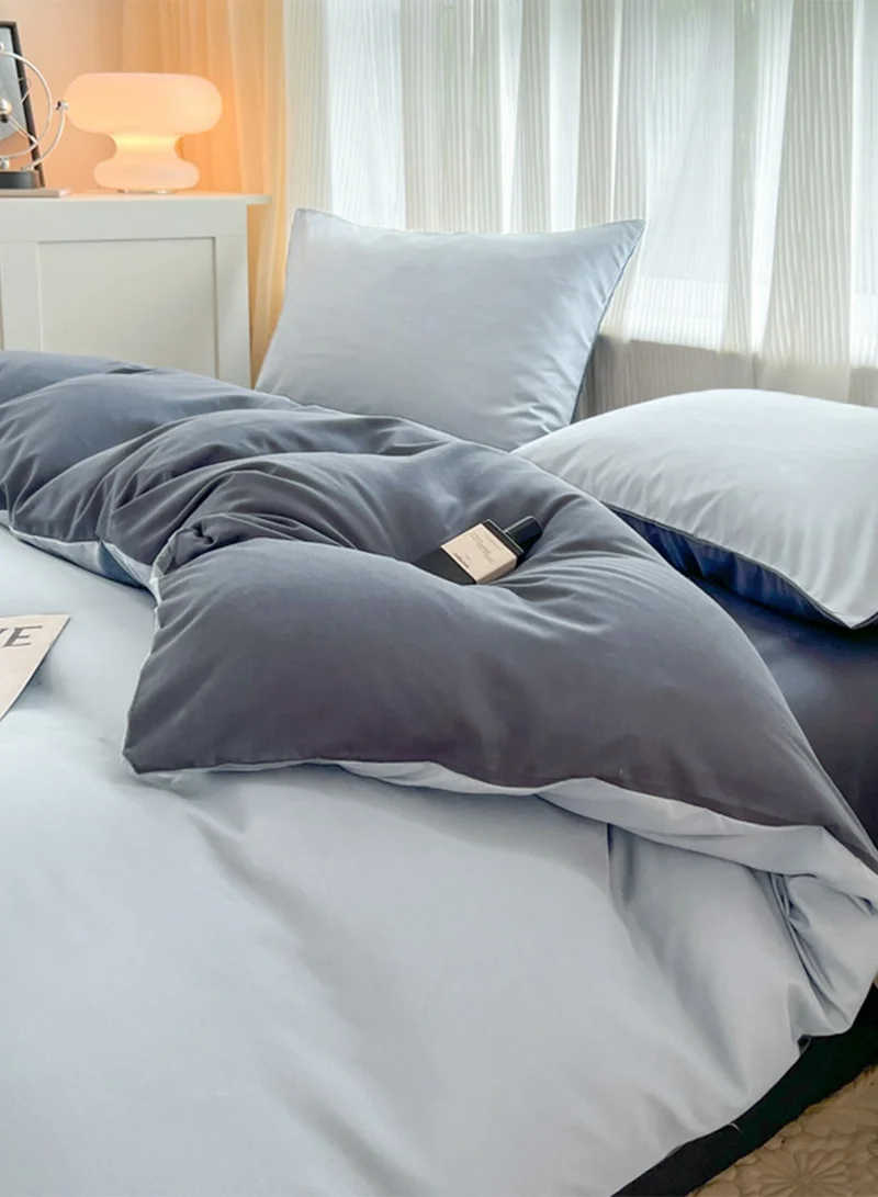 Sharpdo 4-Piece Set Bedding Modal Quilt Cover Set with 1 Quilt Cover 1 Sheet and 2 Pillowcases (220*240cm)