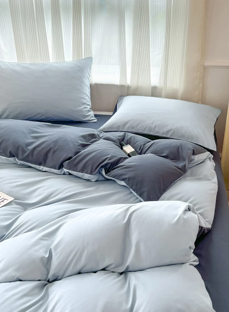 Sharpdo 4-Piece Set Bedding Modal Quilt Cover Set with 1 Quilt Cover 1 Sheet and 2 Pillowcases (220*240cm)