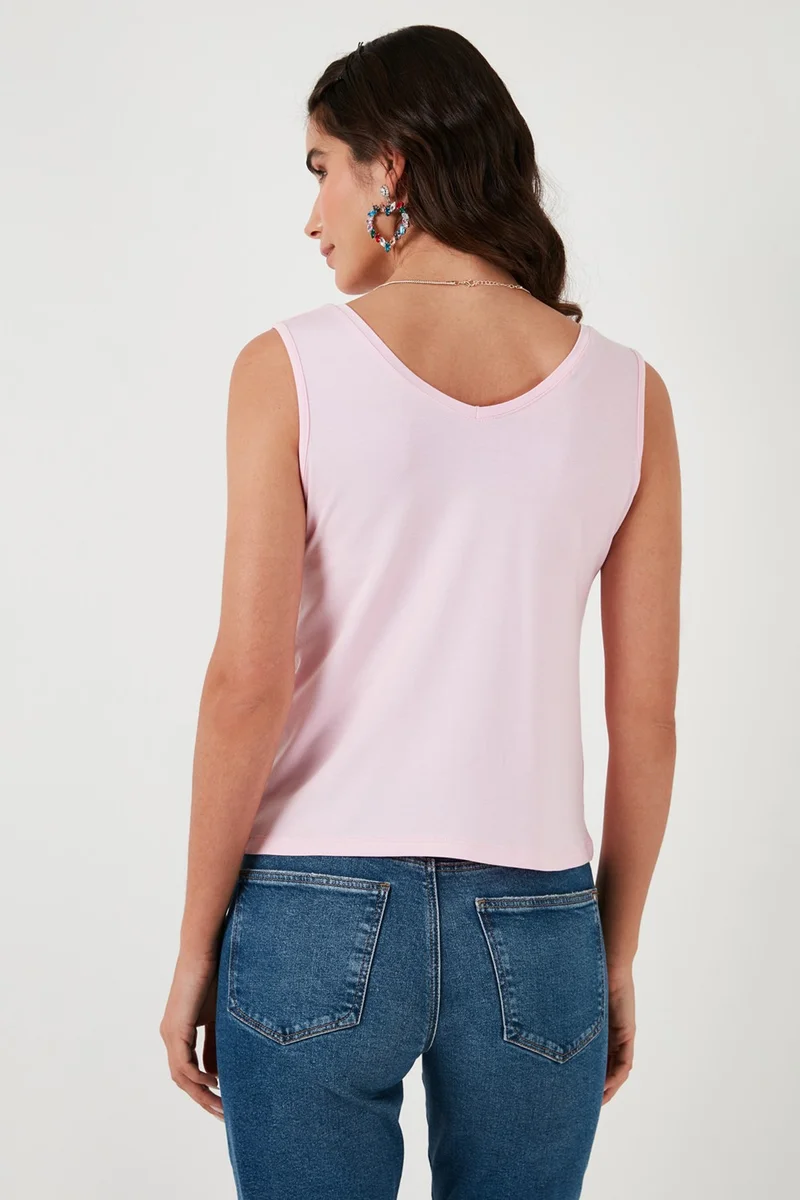 ليلا V-Neck Thick Strap Women's Blouse 5864384