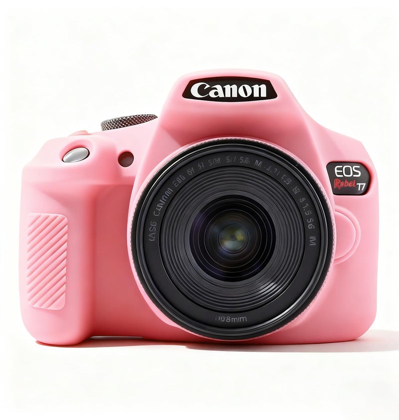 Frevyve Case for Canon EOS Rebel T7 Rebel T6 Camera, Soft Silicone Rubber Protective Camera Case Cover Accessories, Lightweight, Anti-Scratch with Button Marking for EOS Rebel T7 T6 (Pink) - Image 5