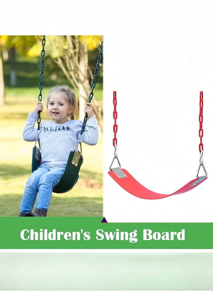 مقعد متأرجح للأطفال والكبار، أرجوحة في الفناء الخلفي للملعب في الهواء الطلق مع مثلث معدني، مقعد متأرجح عالي التحمل من الدرجة التجارية، استبدال مقعد متأرجح 74 × 14.5 × 0.6 سم - Image 1