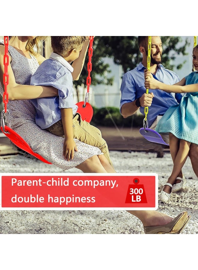 مقعد متأرجح للأطفال والكبار، أرجوحة في الفناء الخلفي للملعب في الهواء الطلق مع مثلث معدني، مقعد متأرجح عالي التحمل من الدرجة التجارية، استبدال مقعد متأرجح 74 × 14.5 × 0.6 سم - Image 4