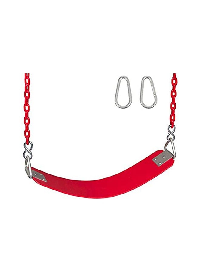 مقعد متأرجح للأطفال والكبار، أرجوحة في الفناء الخلفي للملعب في الهواء الطلق مع مثلث معدني، مقعد متأرجح عالي التحمل من الدرجة التجارية، استبدال مقعد متأرجح 74 × 14.5 × 0.6 سم - Image 5