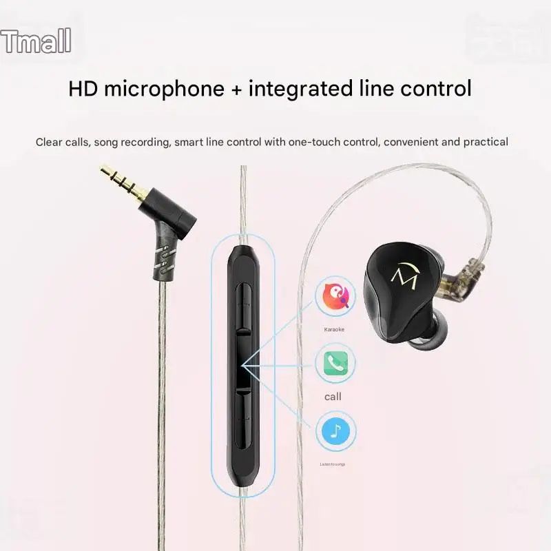 Shanling Music 1 HiFi In-Ear Earbuds Dynamic Driver Detachable 3.5mm Wired Earphones, Green - Image 3