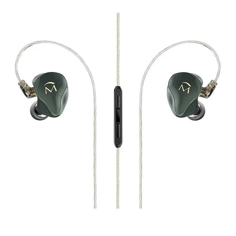 Shanling Music 1 HiFi In-Ear Earbuds Dynamic Driver Detachable 3.5mm Wired Earphones, Green - Image 1