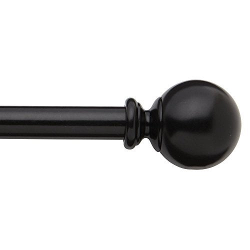 Bali Blinds 5/8" Ball Cafe Rod Set, 28-48", Glossy Black - Image 3