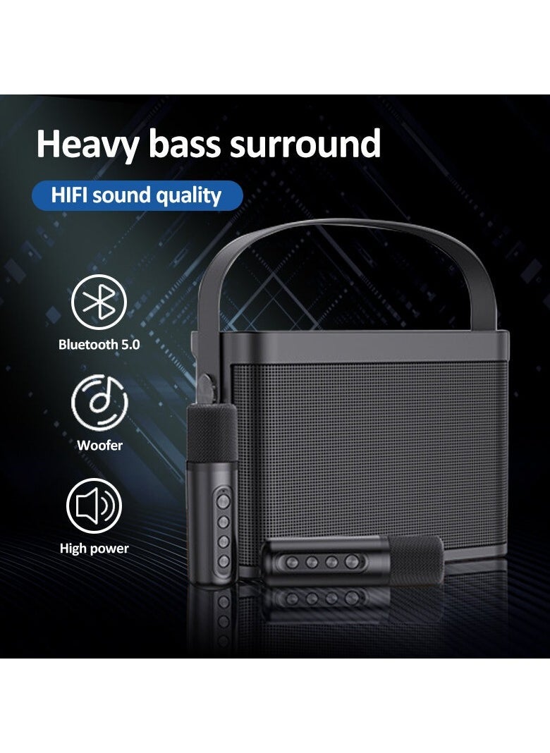 ELTRAZONE YS-219 Karaoke Machine with 2 Wireless Microphones – Portable Speaker for Karaoke, Bluetooth, LED Lights, Built-in Rechargeable Battery, Perfect for Parties, Home, and Outdoor Events, Includes 2 Wireless Microphones for Clear Sound and Easy Control - Image 2