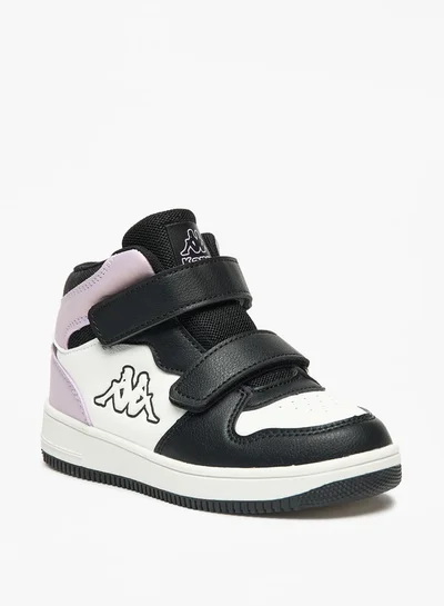 كابا Girls' Panelled High Top Sneakers with Hook and Loop Closure