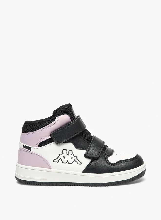 كابا Girls' Panelled High Top Sneakers with Hook and Loop Closure