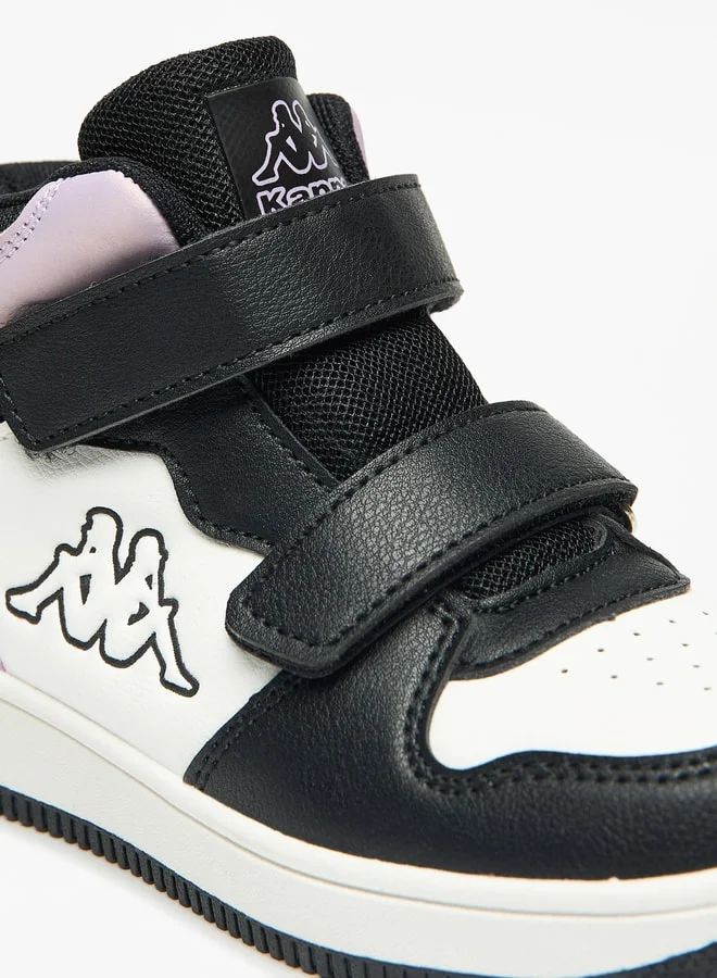 كابا Girls' Panelled High Top Sneakers with Hook and Loop Closure