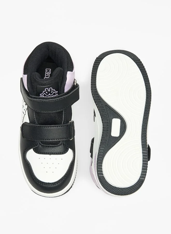 كابا Girls' Panelled High Top Sneakers with Hook and Loop Closure