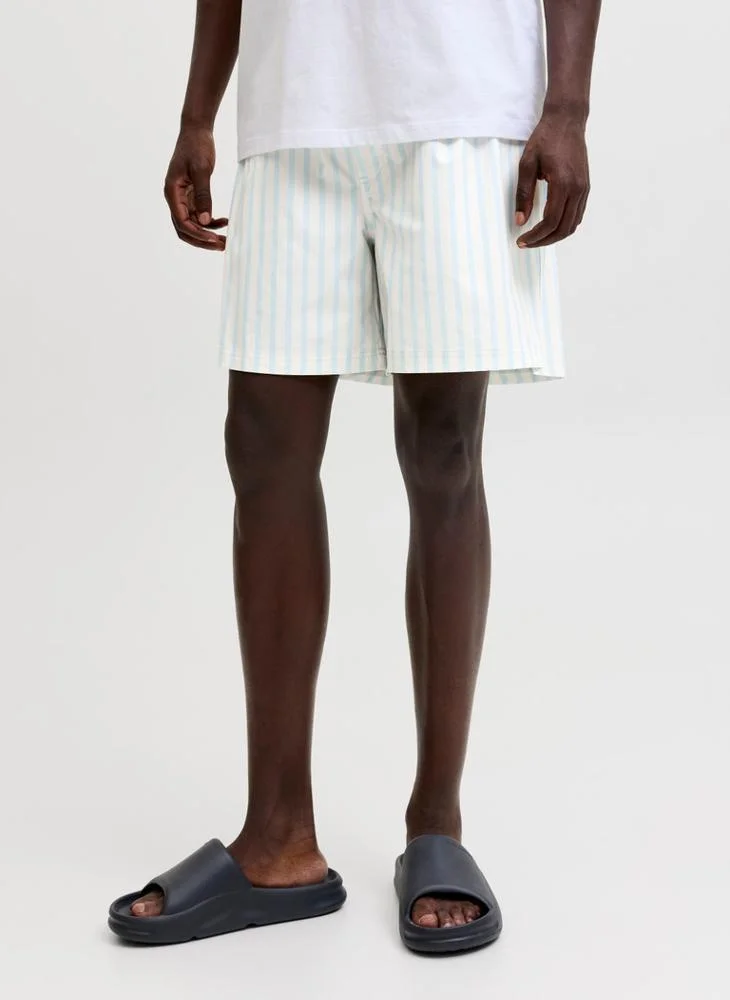 Striped Drawstring Swim Shorts