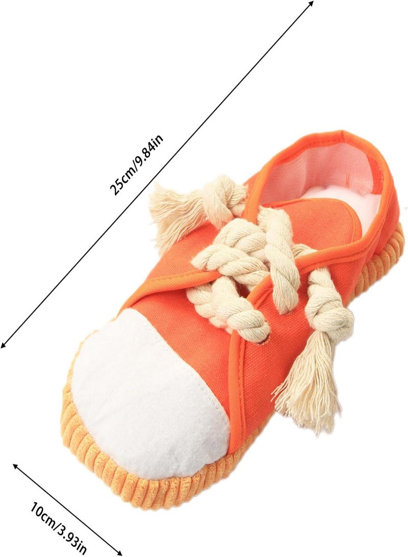 GGOOT Durable Dog Chew Toys | Dog Toy Shoe Safe Squeaky,Squeaky Mini Sneakers Dog Chew Toys, Durable Canvas Puppy Chew Toys, Safe and Interactive Puppy Toys - Image 4