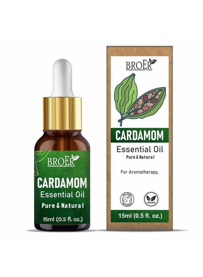 BROER Naturals Cardamom Essential Oil | 100% Pure & Undiluted - Therapeutic Grade for Skin Care, Hair Care & Aromatherapy | Cruelty Free & Vegan 15ml - Image 1