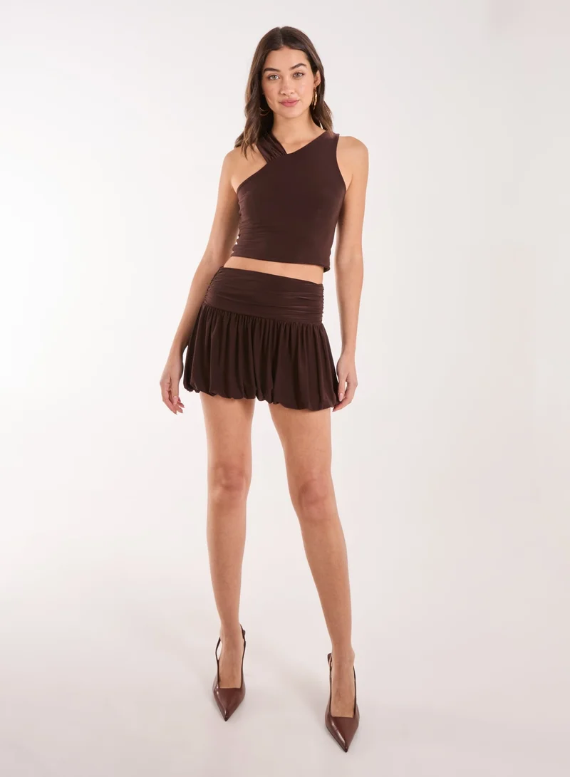 بينك فانيلا Slinky Puffball Mini Skirt