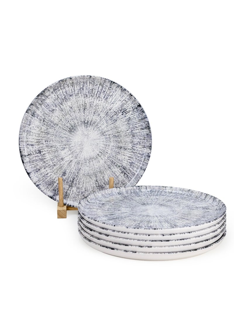 EDESSA Edessa 26.5cm Astin Ceramic Dinner Plate - Multicolor (Set of 6)  - Image 1