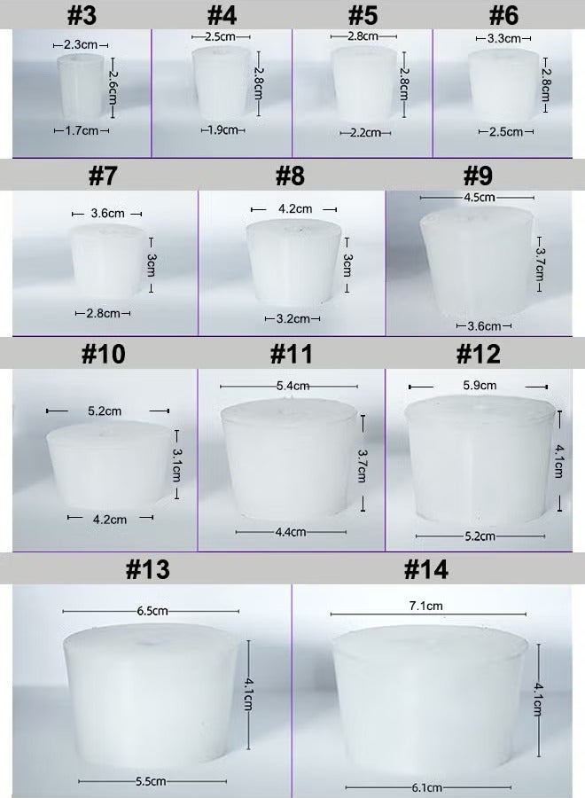 2 قطعة أغطية سيليكون للتخمير بتصميم مثقوب وفتحة للاستخدام في صمام مانع الهواء، مناسبة لتخمير المنزل وصنع النبيذ، وتستخدم كبديل لأغطية الزجاجات المطاطية. - Image 3