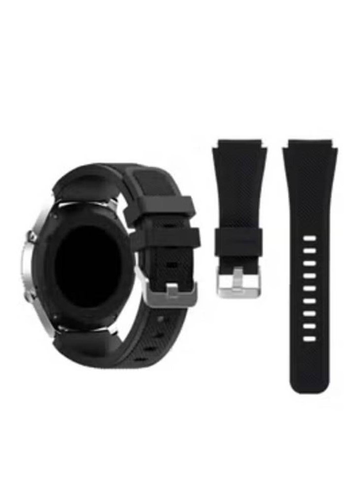 Beauenty Classic Black Smartwatch Band for Samsung Gear S3 Frontier/Classic – Premium Replacement Strap - Image 2