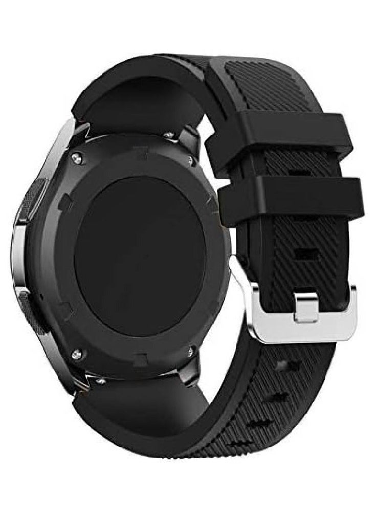 Beauenty Classic Black Smartwatch Band for Samsung Gear S3 Frontier/Classic – Premium Replacement Strap - Image 1