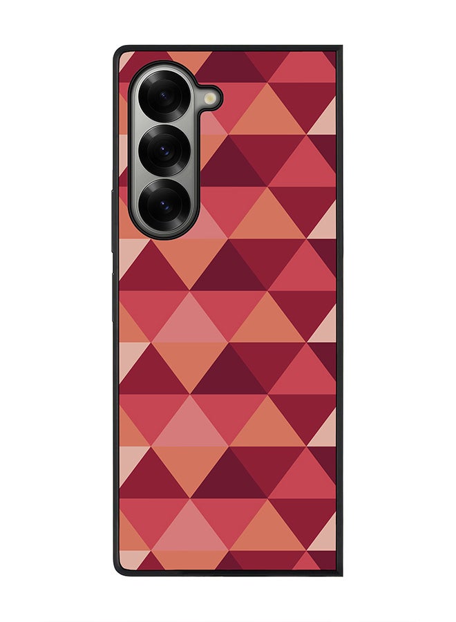 Stylizedd Rugged Black edge case for Samsung Galaxy Z Fold6, Slim fit Soft Case Flexible Anti Drop TPU Gel Thin Cover -  Topsy Turvy Triangles - Image 1