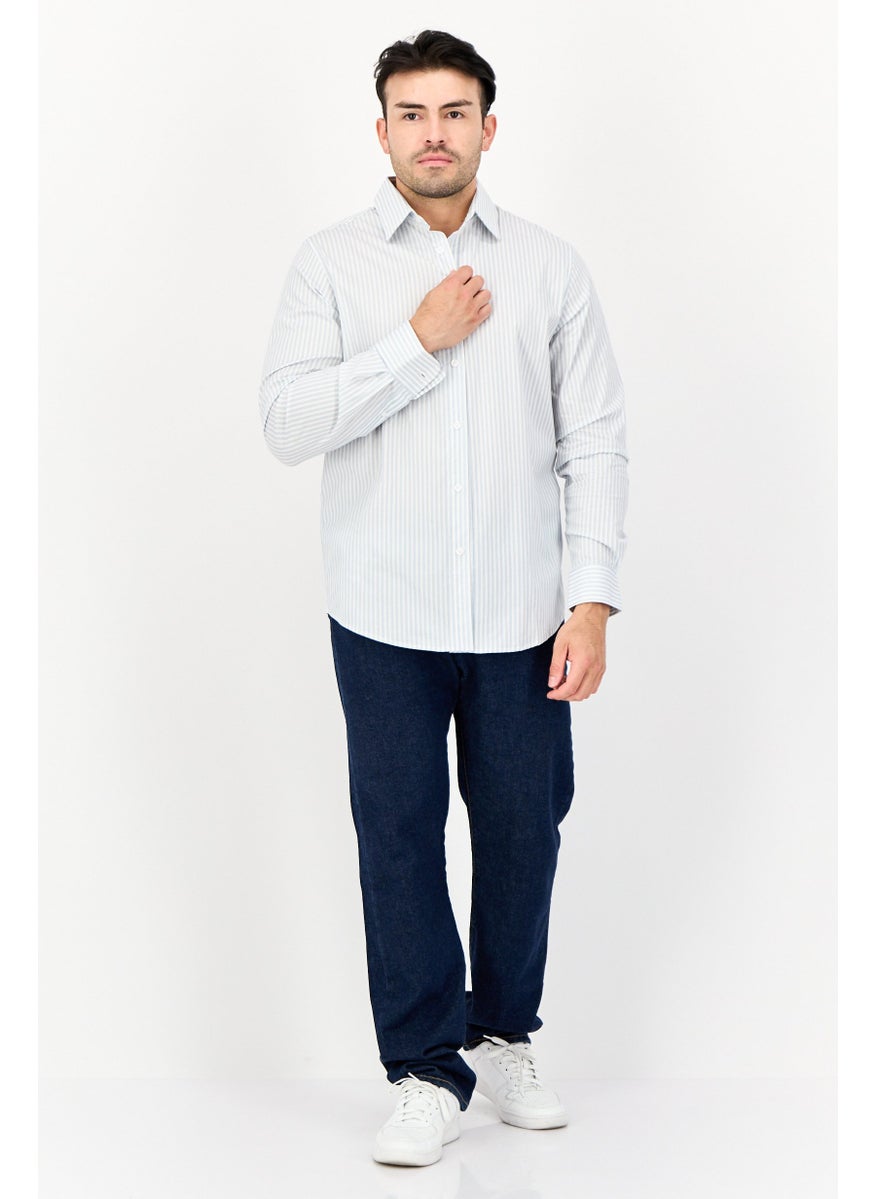 English Laundry Men Regular Fit Stripe Long Sleeves Casual Shirt, Multicolor  - Image 2