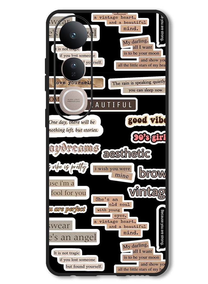 Theodor Case Compatible with Vivo V50 Lite Protection Shockproof Bumper Cover Beautiful Quote - Image 1